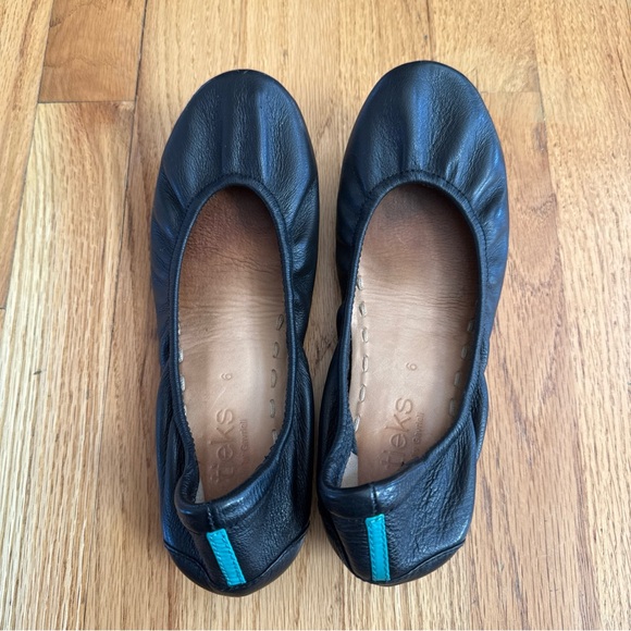 Tieks by Gavrieli Black Leather Ballet Flat Shoes Size 6 - Picture 2 of 7